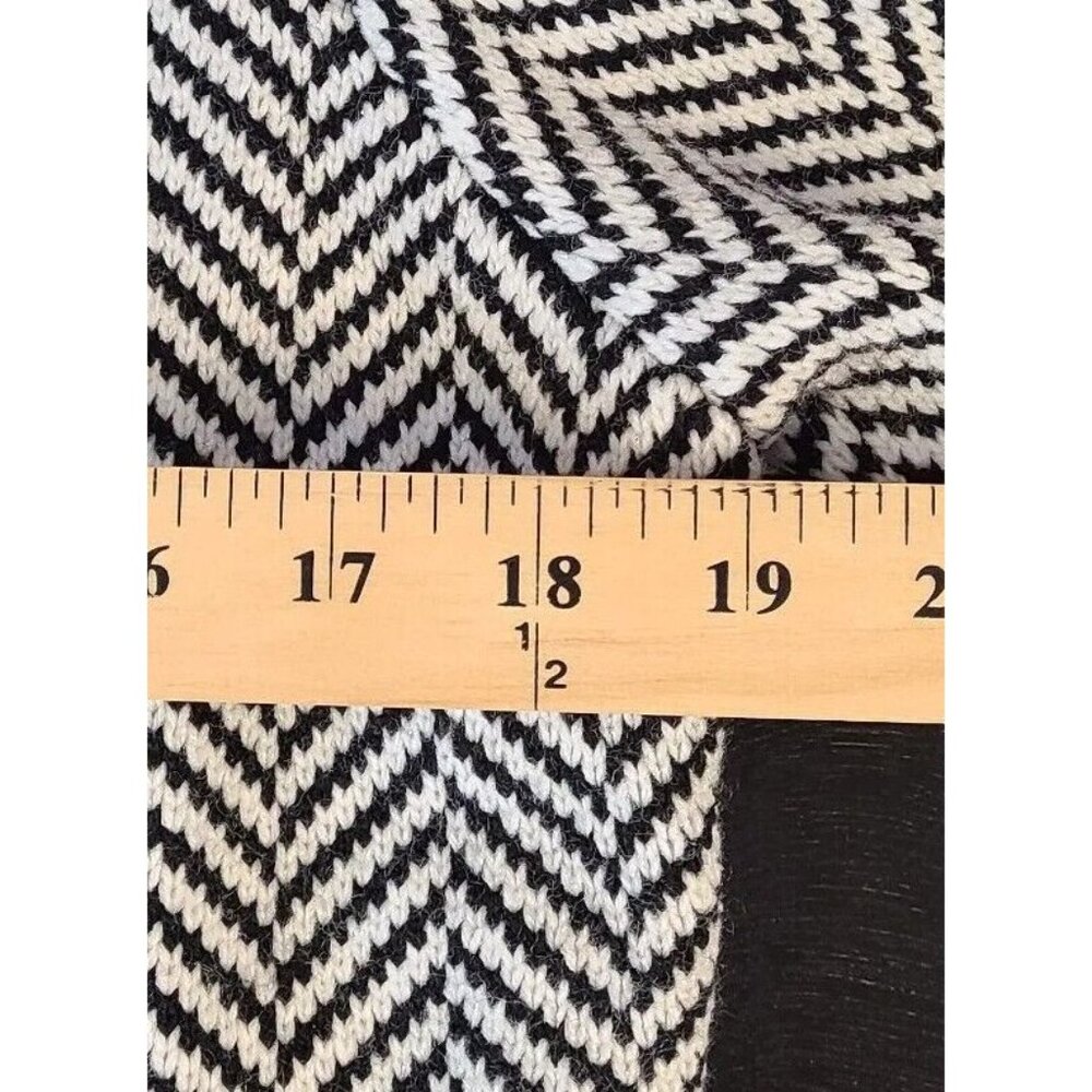 White House Black Market Sweater Coat Chevron Print Mid-Length Cardigan Women S - Picture 7 of 13